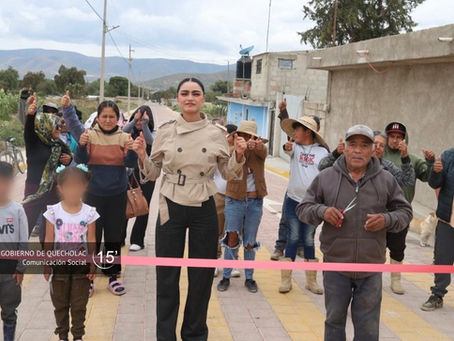 Transforma Quecholac vialidades y mejora accesos en Guadalupe Enríquez