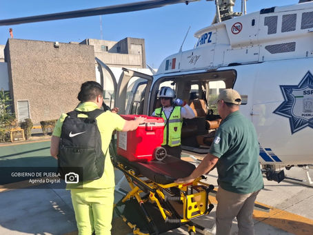 Gobierno estatal coordina traslado aéreo de órganos para trasplante en CDMX