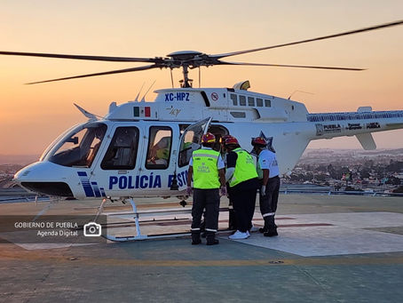 Ambulancia aérea permite asistencia inmediata a mujer y su hijo accidentado en Pantepec