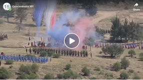 Con patriotismo y disciplina se escenifica Batalla del 5 de mayo