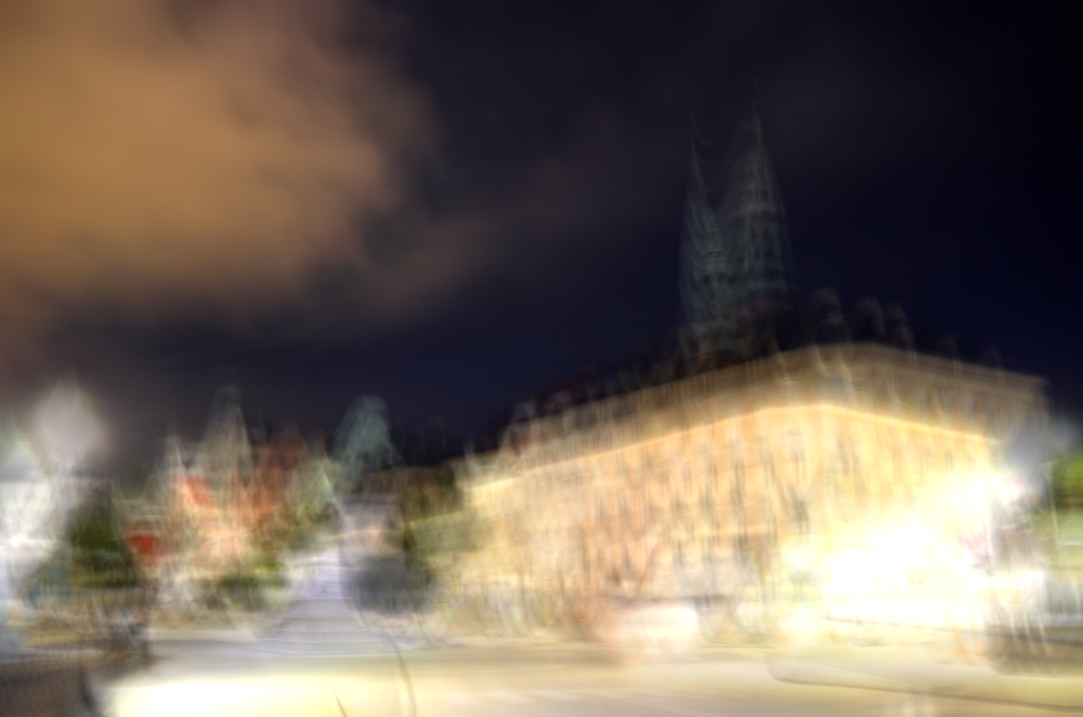 Town blurred