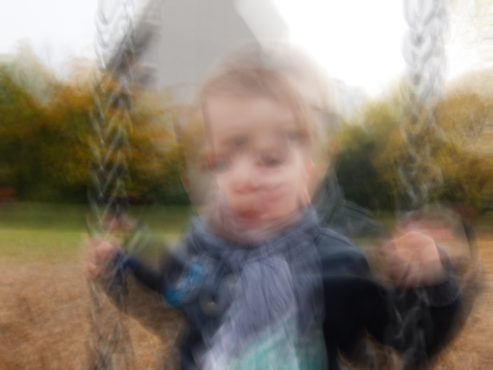 Boy blurred