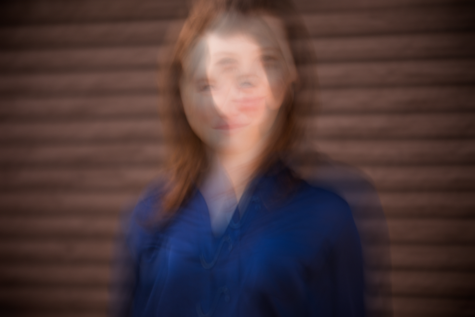 Girl blurred