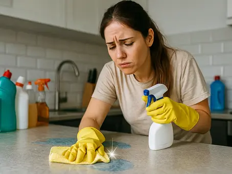 Temizlik takıntısı olan kadın görseli