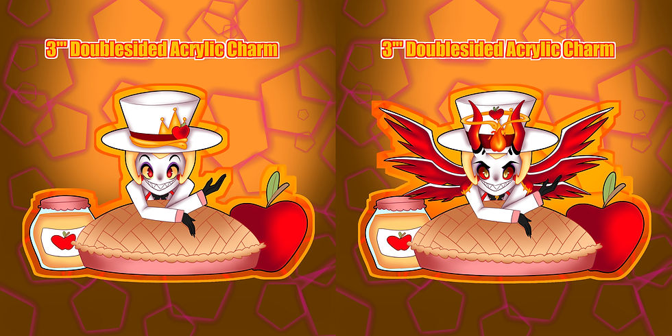 Thumbnail: Holo Hazbin Crew Charm Keychains