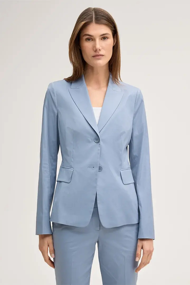 Miniaturbild: Baumwollstretch-Blazer in Hellblau