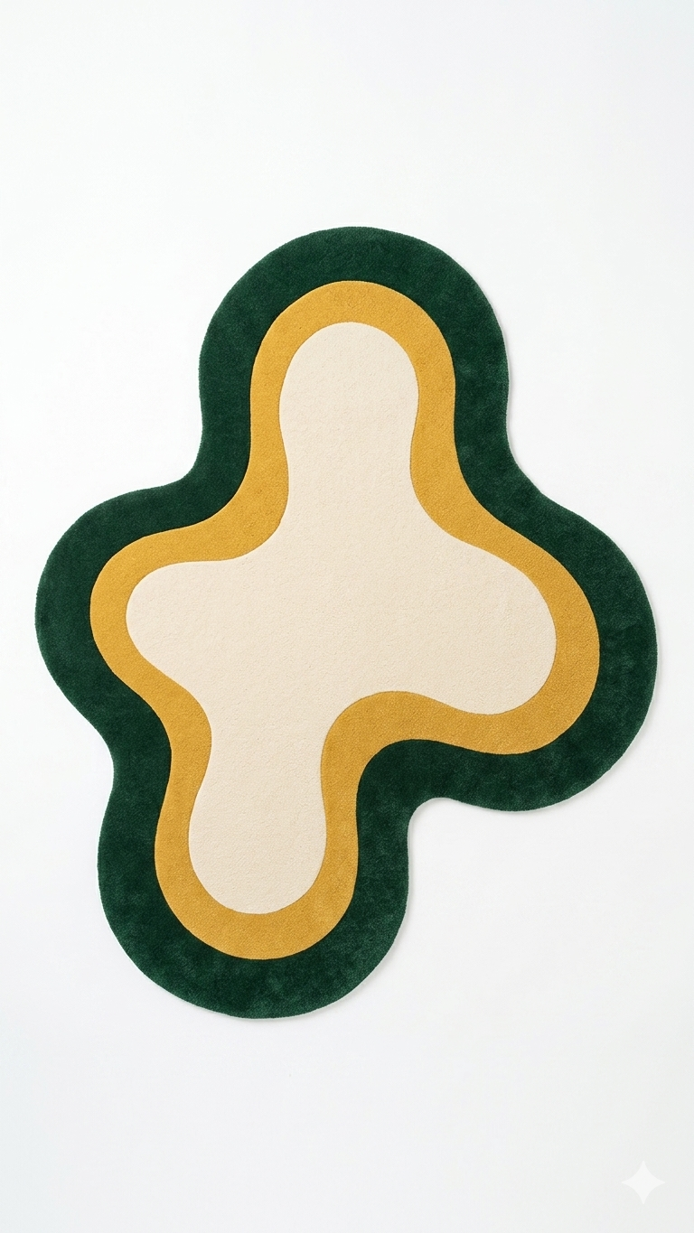 Oasis | Abstract Hand Tufted Rug | Wavy Organic Art Decor
