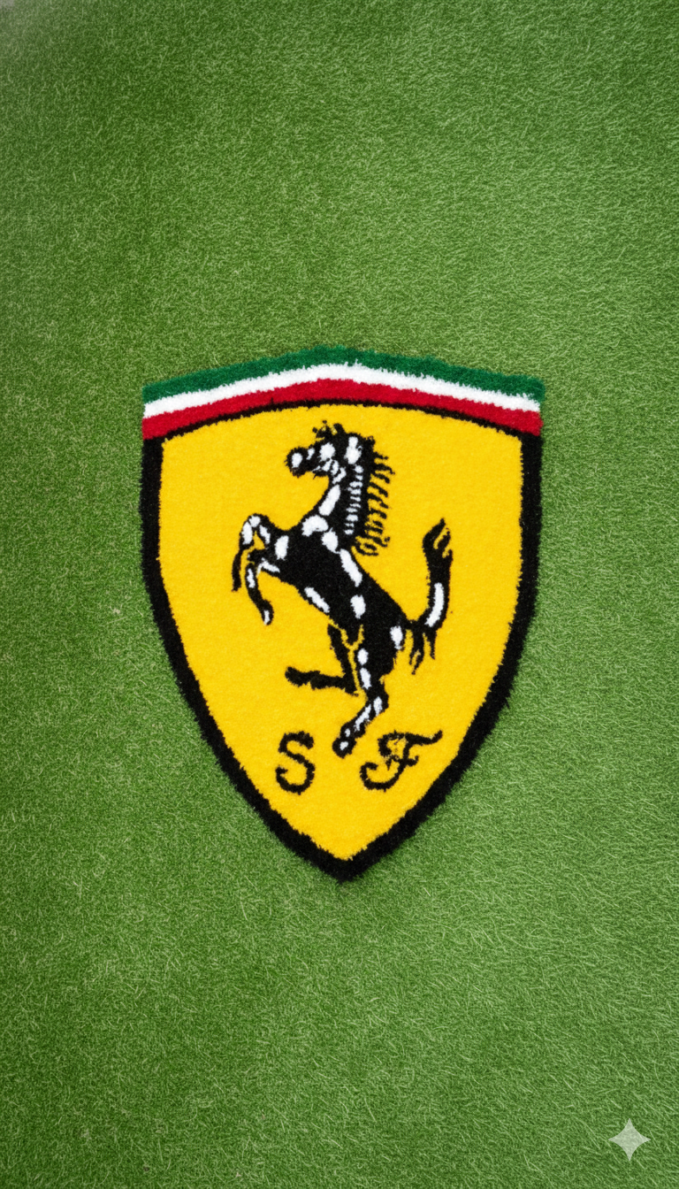 Best seller placeholder for product image of NFT handmade custom hand tufted rug. Purple primary color, Women with fruit basket on top of head. Crypto NFT