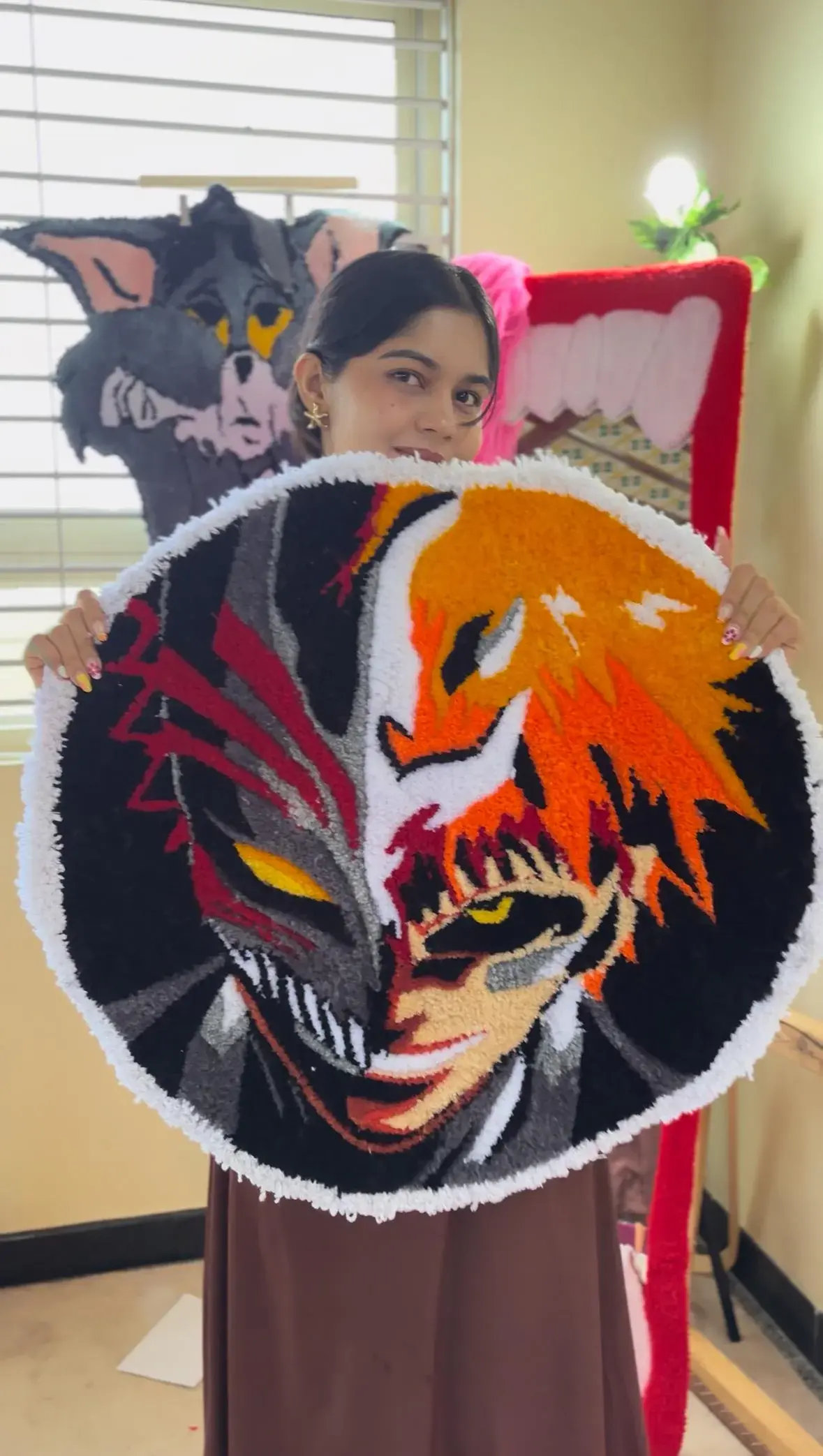 Shinigami Face Rug – Anime Tufted Rug| Custom Handmade carpet