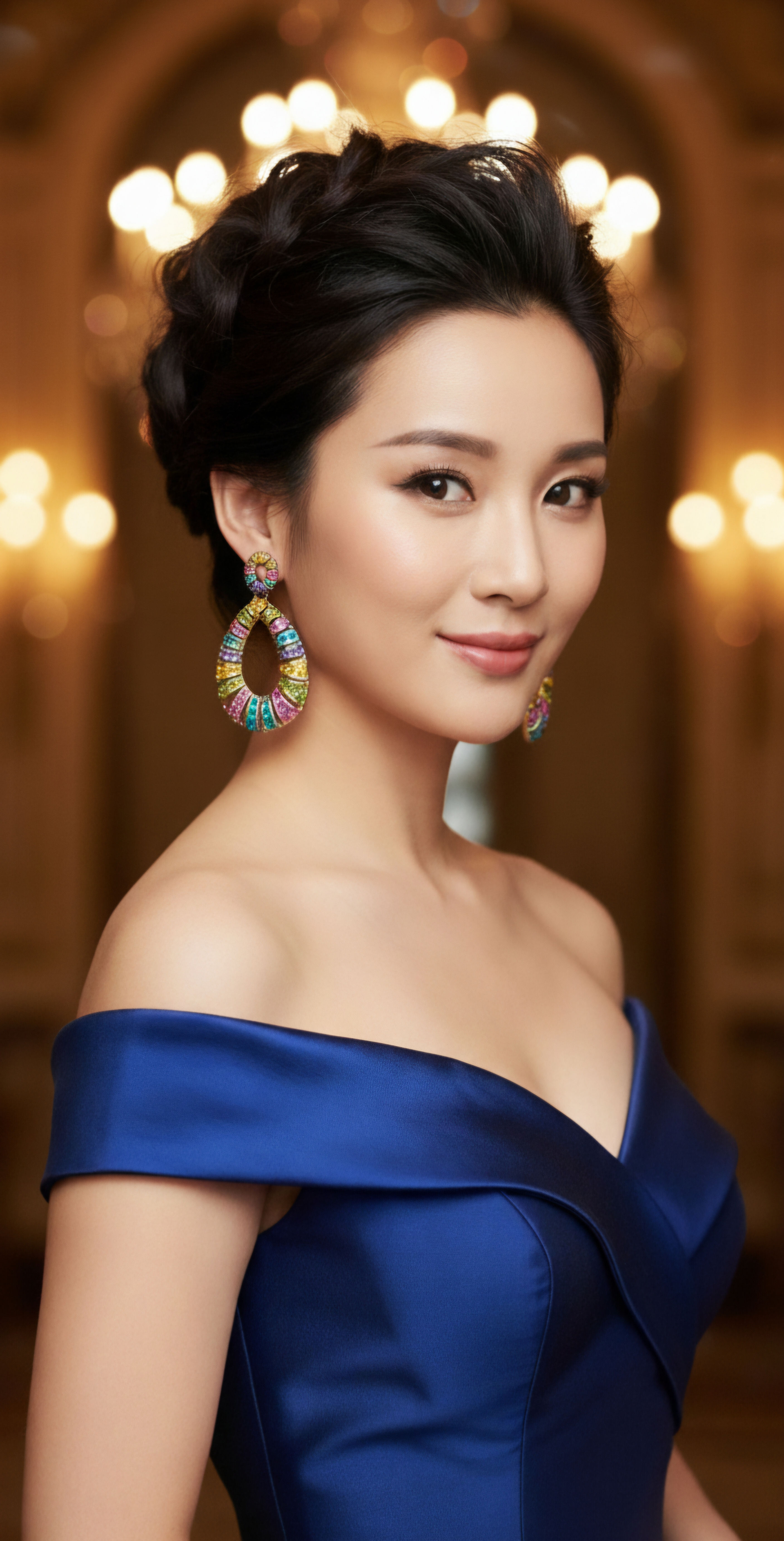 Multi Colored Stone Earrings