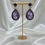Thumbnail: Gemstone Purple Amethyst Crystal Earrings