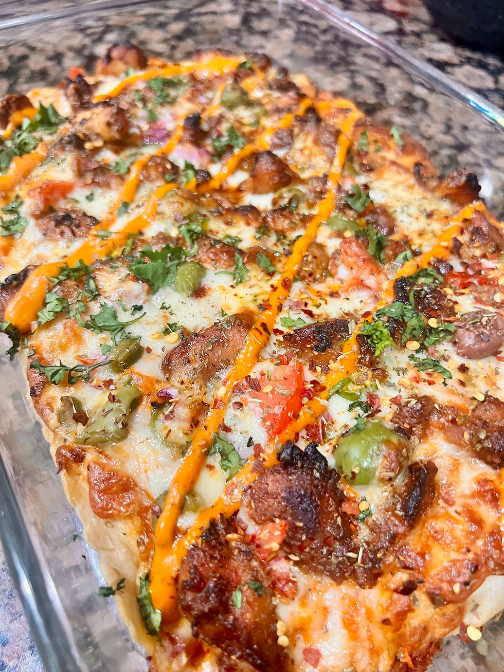 Deep Dish Spicy Chipotle Chicken Pizza