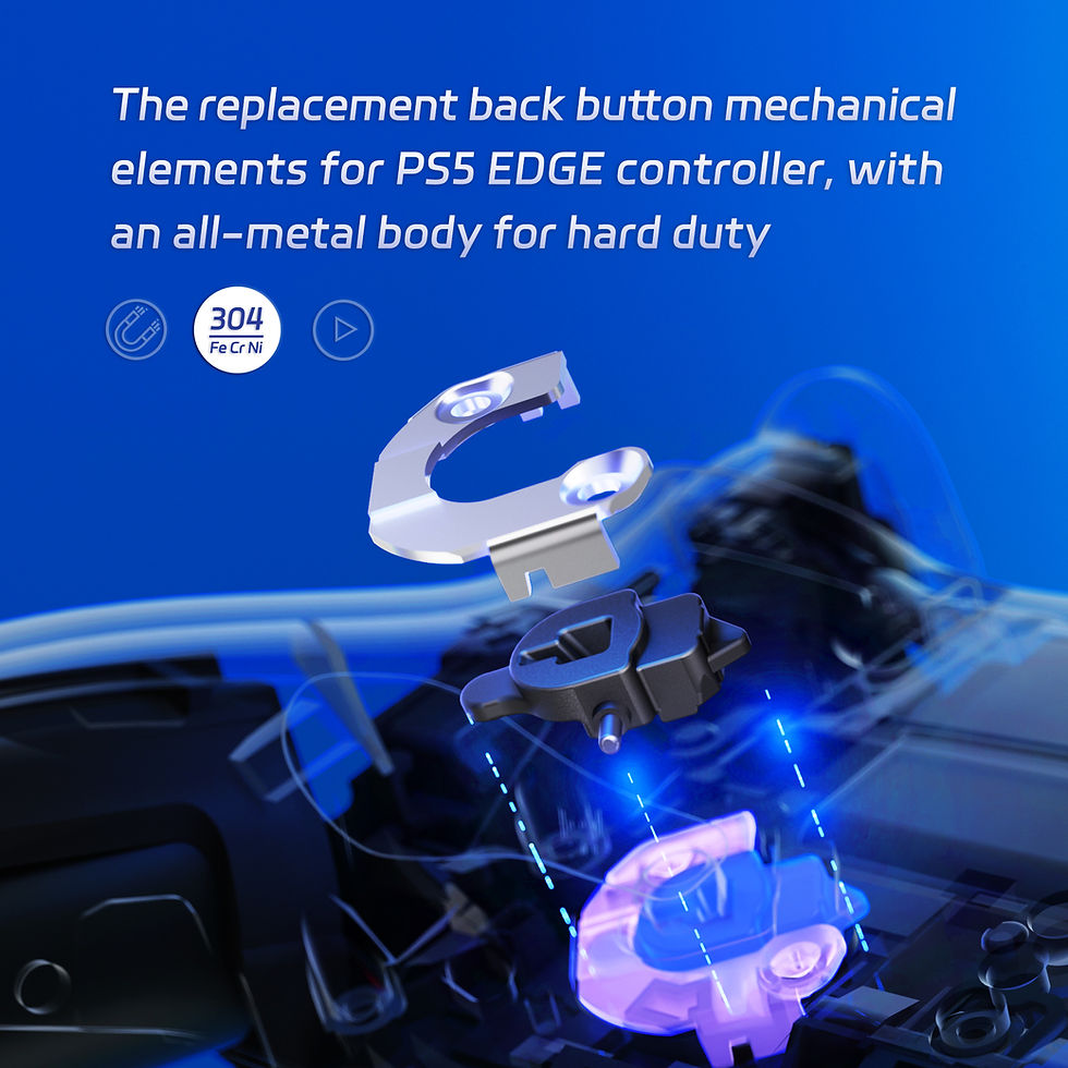 Thumbnail: eXtremeRate Back Paddle Replacement Magnetic Module Kit for ps5 Edge Controller,