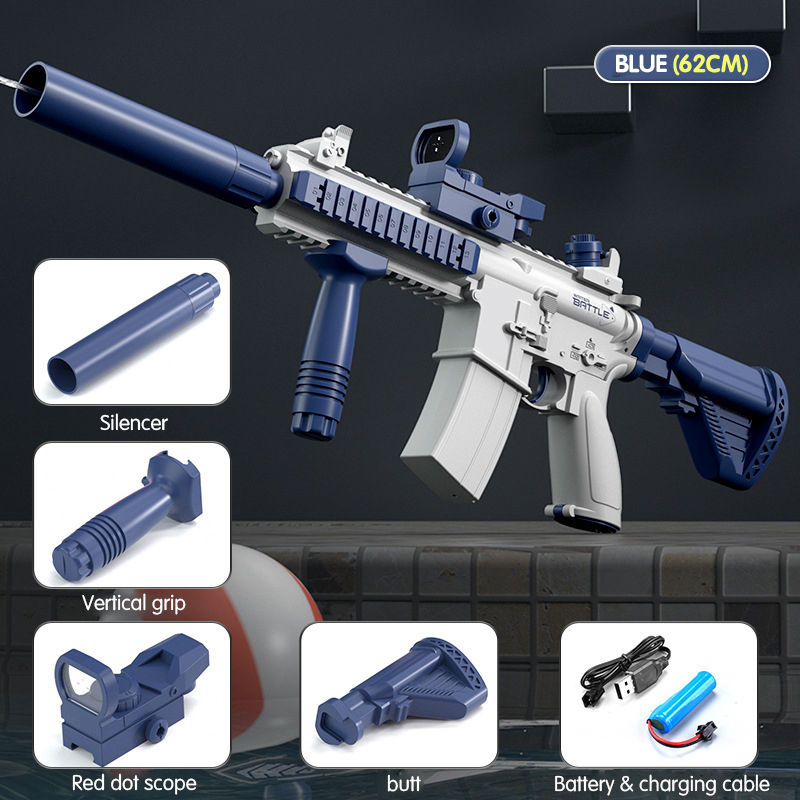 M416 Electric Water Gun Pistol 10M Long Range Portable Guns Children pool Beach