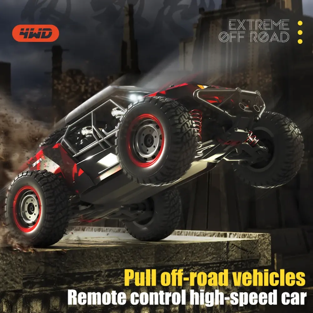 16106 1:16 50KM/H 4WD RC Car With LED Remote Control Off-road Cars High Speed Dr