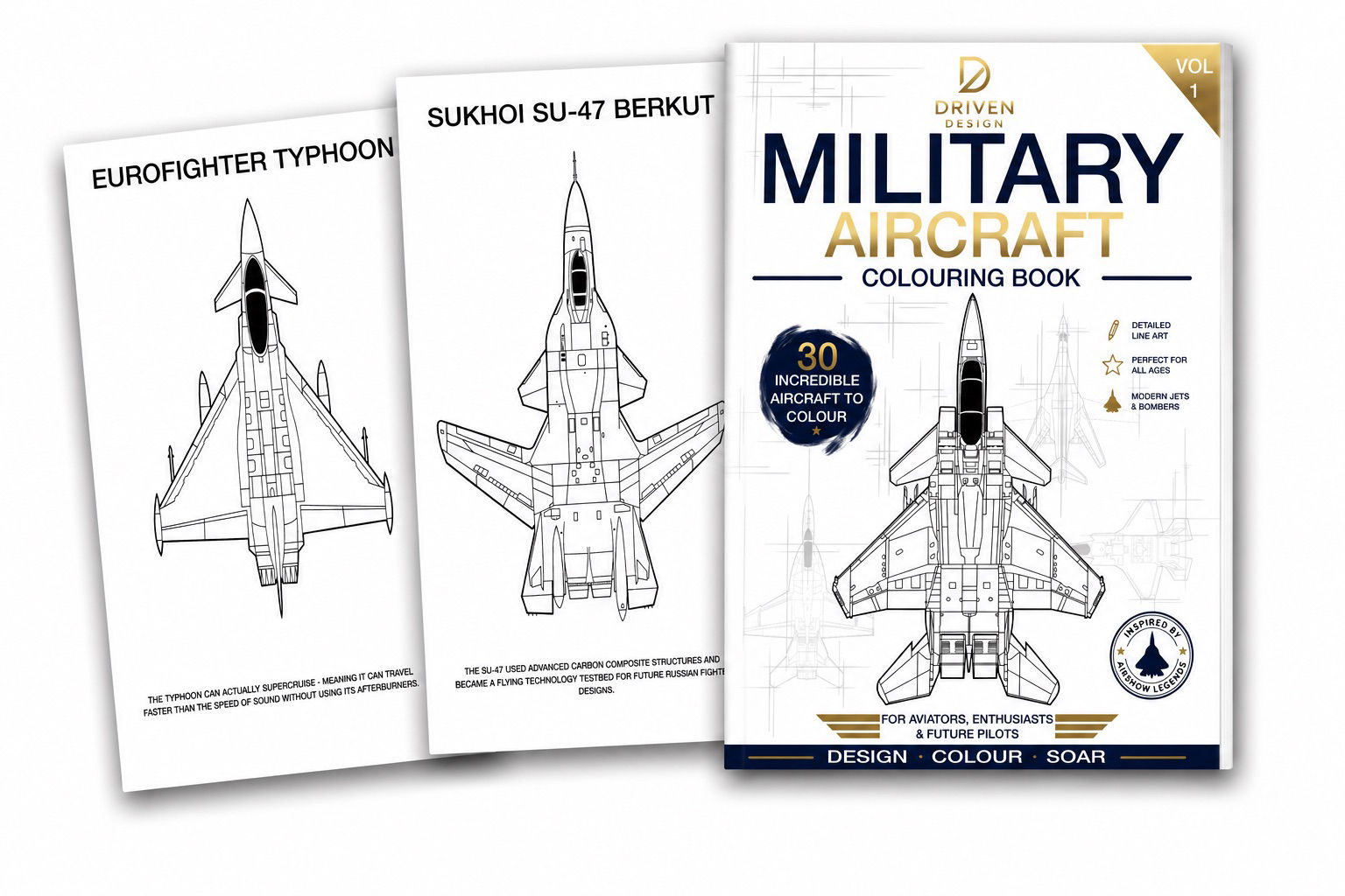 Military Aircraft Colouring Book Volume 1