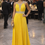 Thumbnail: Gavani Yellow Sequin Embellished Evening Gown NWT