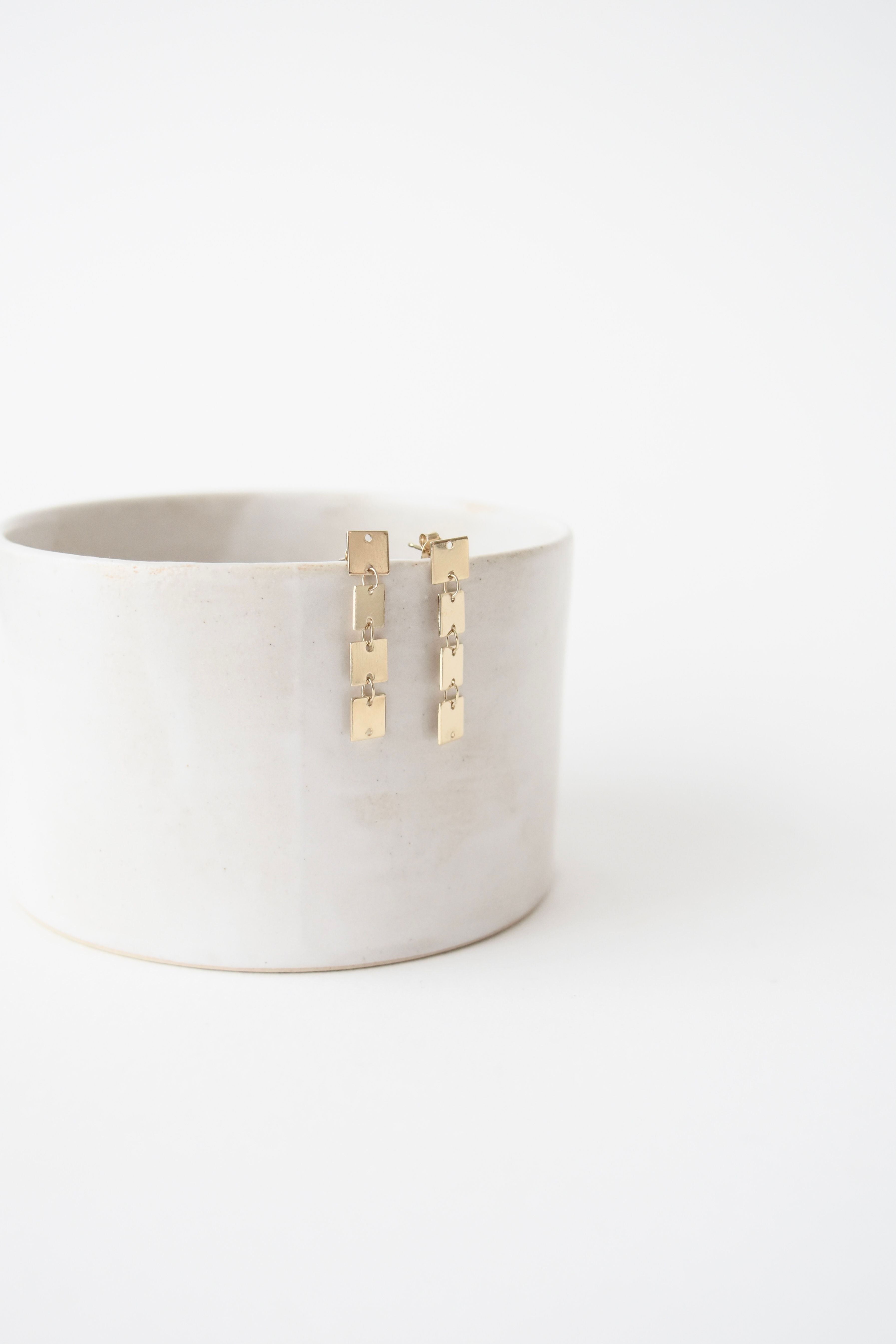 Les Essentiels - Boucles d'oreilles - Sequins carrés 4