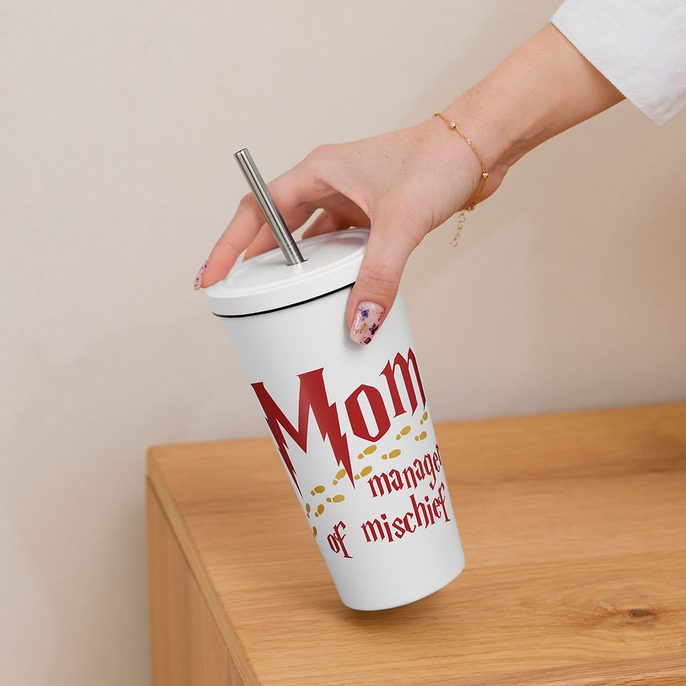 Thumbnail: Mom Manager of Mischief Hogwarts Gryffindor Insulated Tumbler with straw