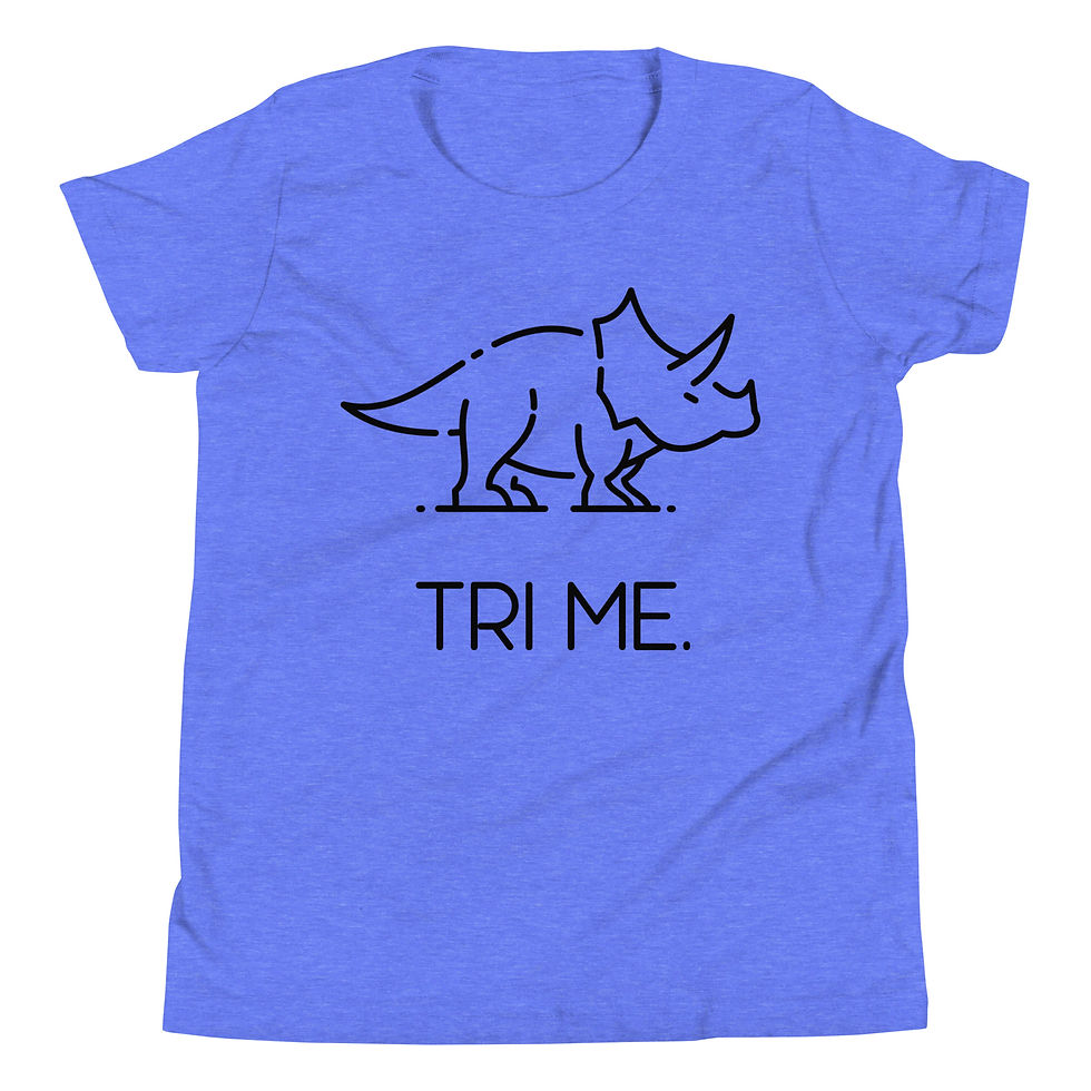 Thumbnail: Tri Me. Dinosaur Youth Short Sleeve T-shirt
