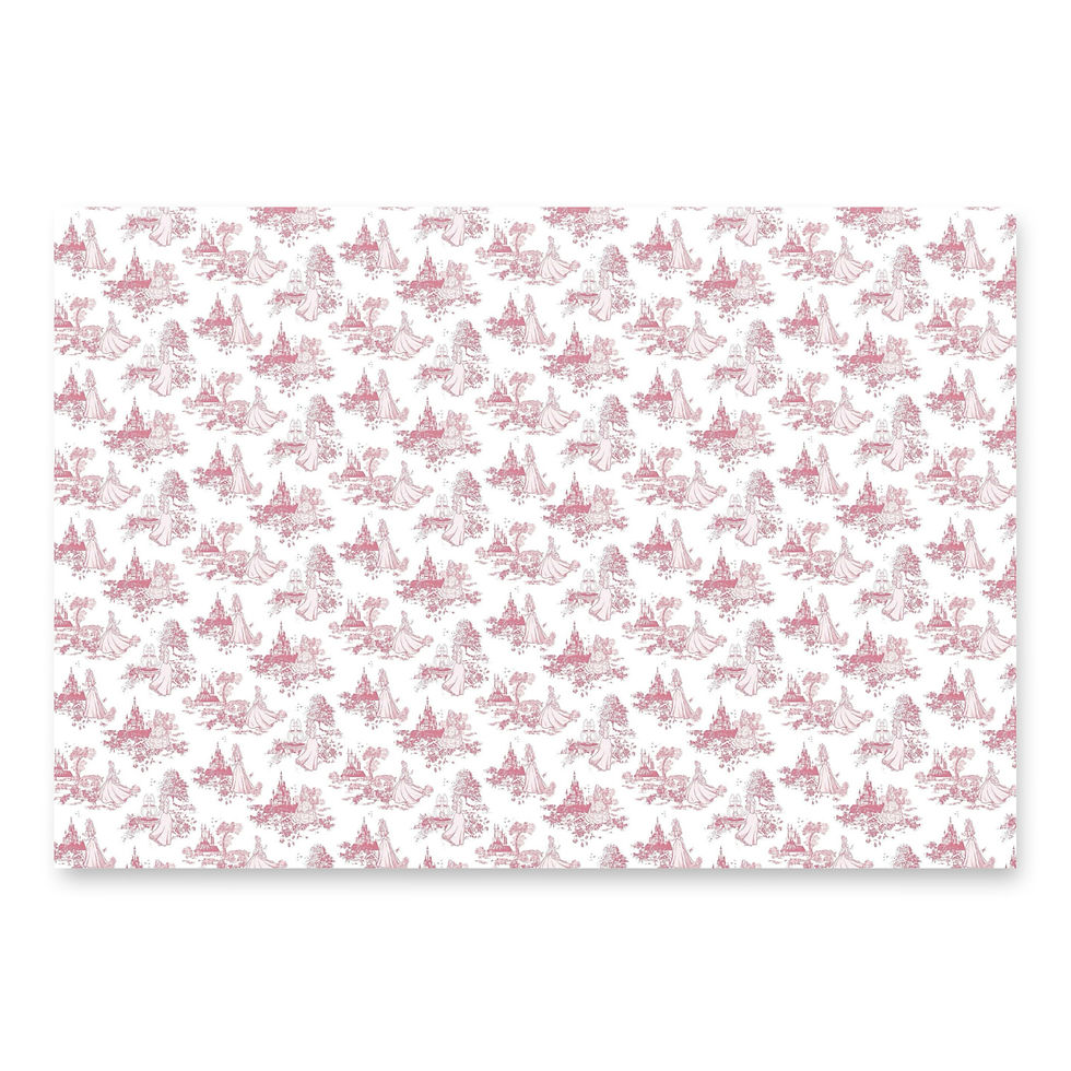 Thumbnail: Pink Princess Toile Wrapping paper sheets