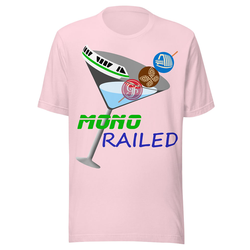 Thumbnail: Mono-Railed Disney Theme Park Bar Crawl Unisex T-shirt