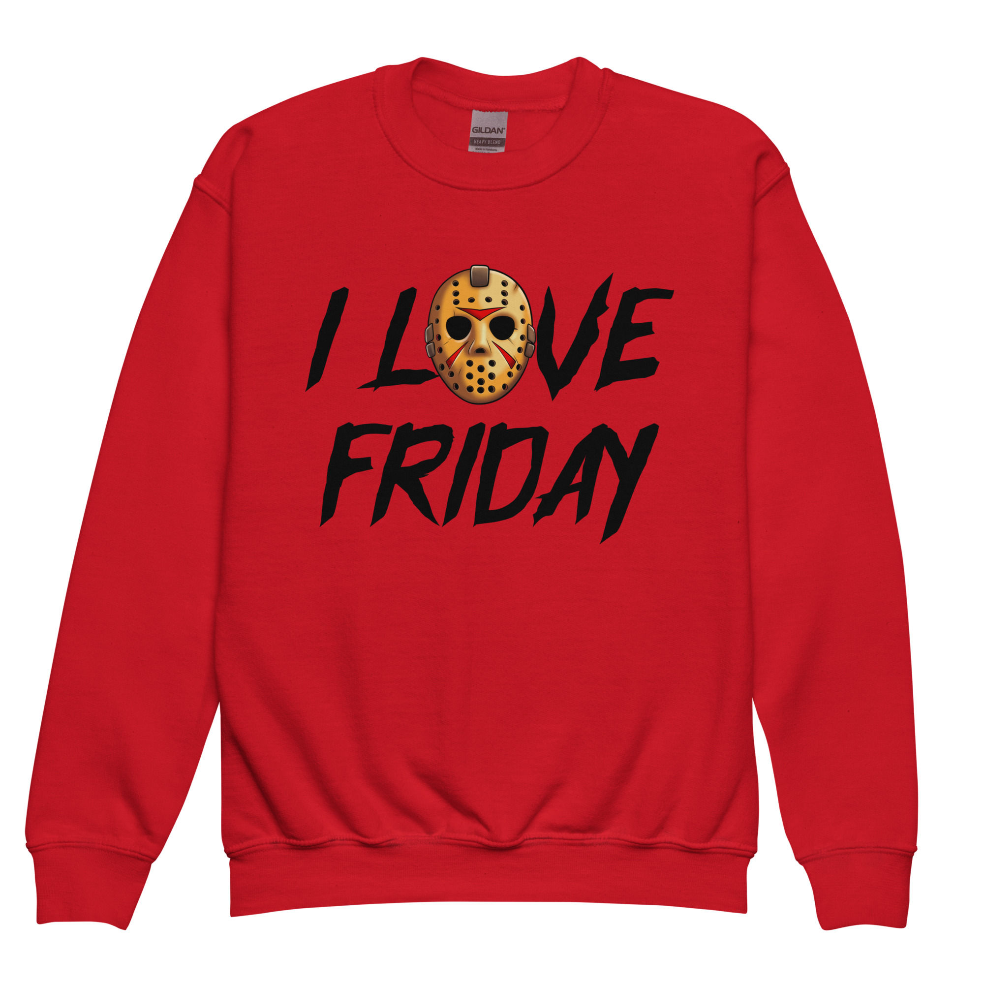 I Love Friday The 13th Youth Crewneck Sweatshirt