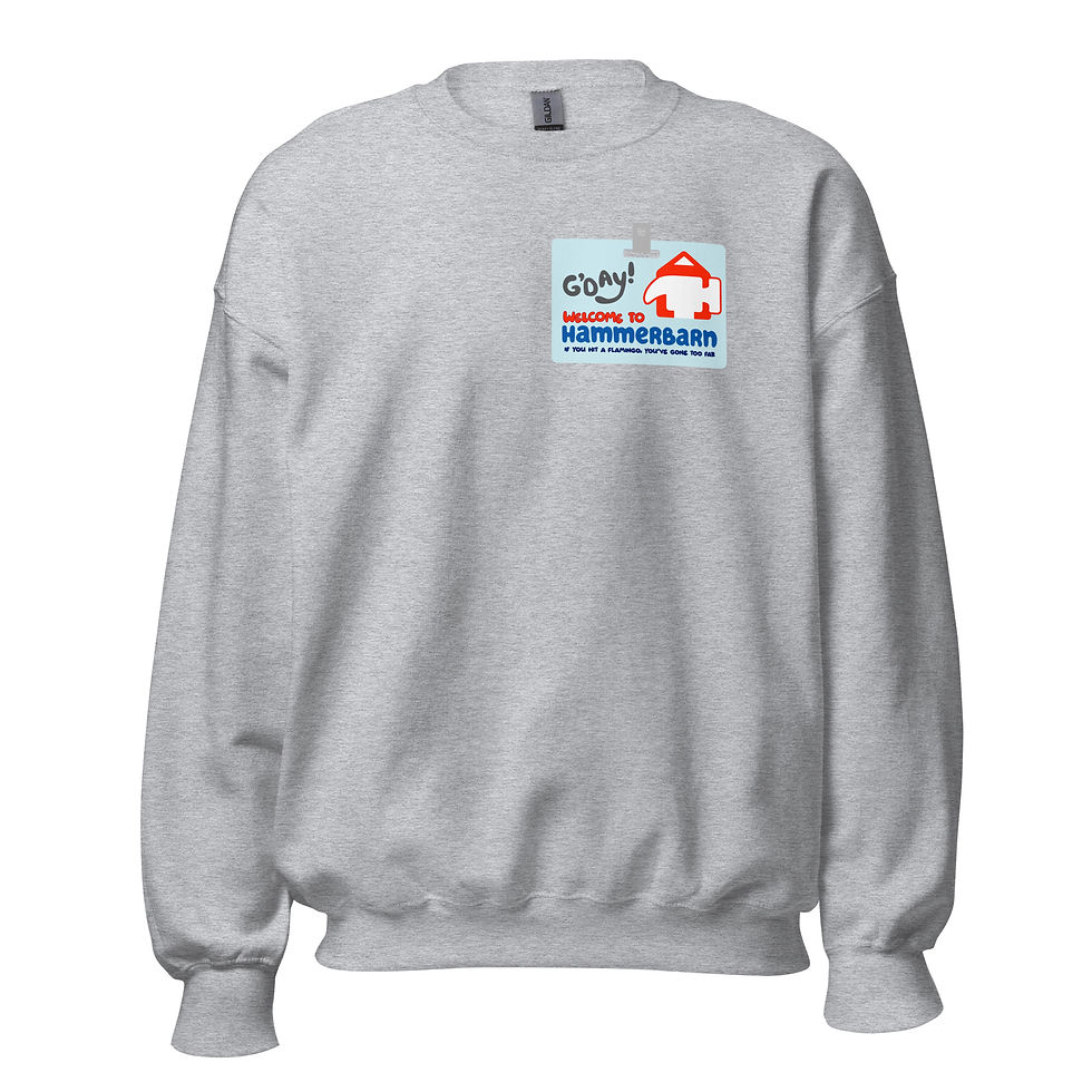 Thumbnail: Hammerbarn Employee Tag Unisex Crewneck Sweatshirt