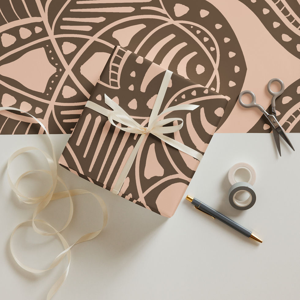 Thumbnail: Brown Tribal Wrapping paper sheets