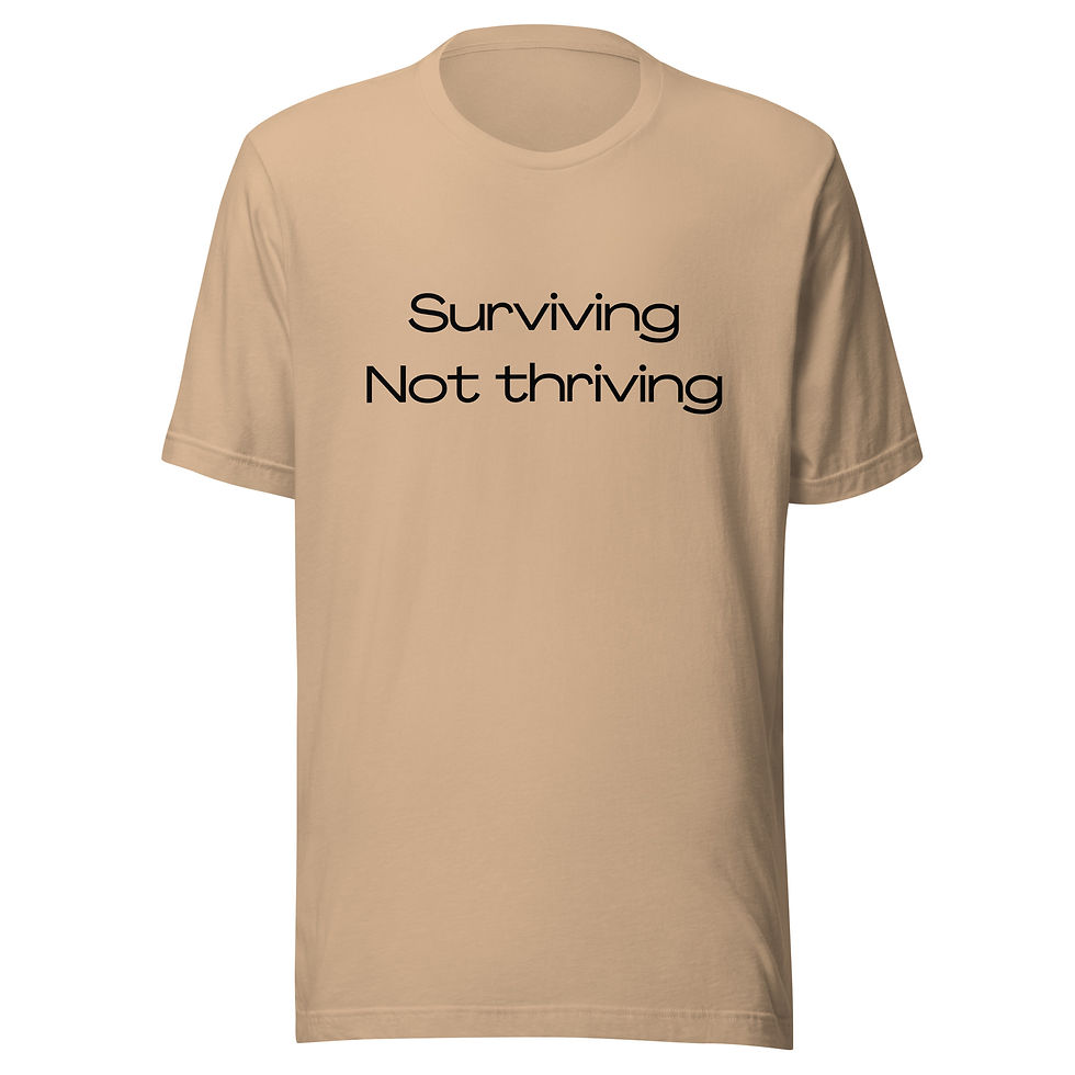 Thumbnail: Surviving Not Thriving Unisex T-shirt