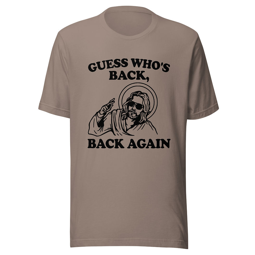 Thumbnail: Guess Who’s Back, Back Again Unisex Jesus  T-shirt