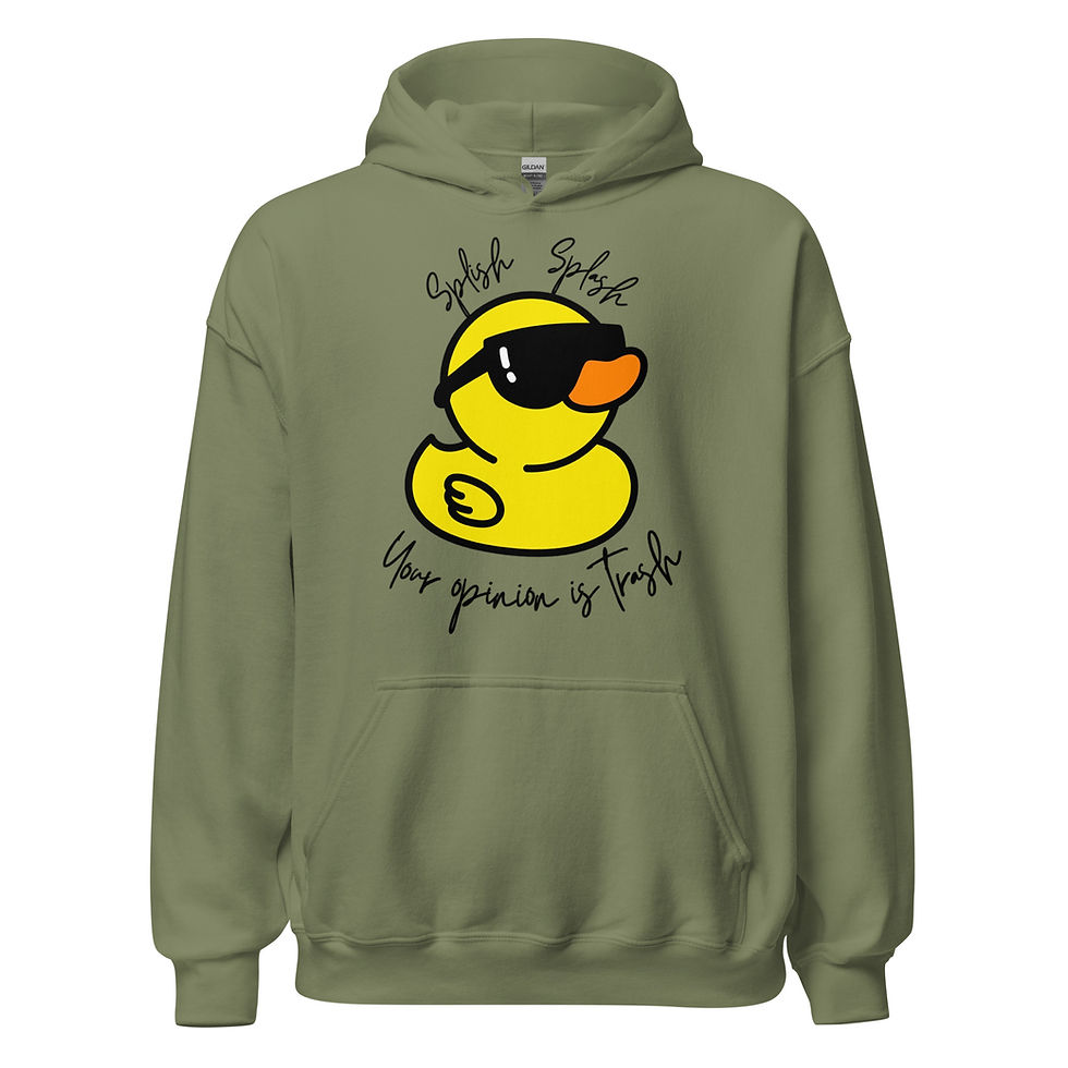 Thumbnail: Splish Splash Your Opinion Is Trash Unisex Hoodie