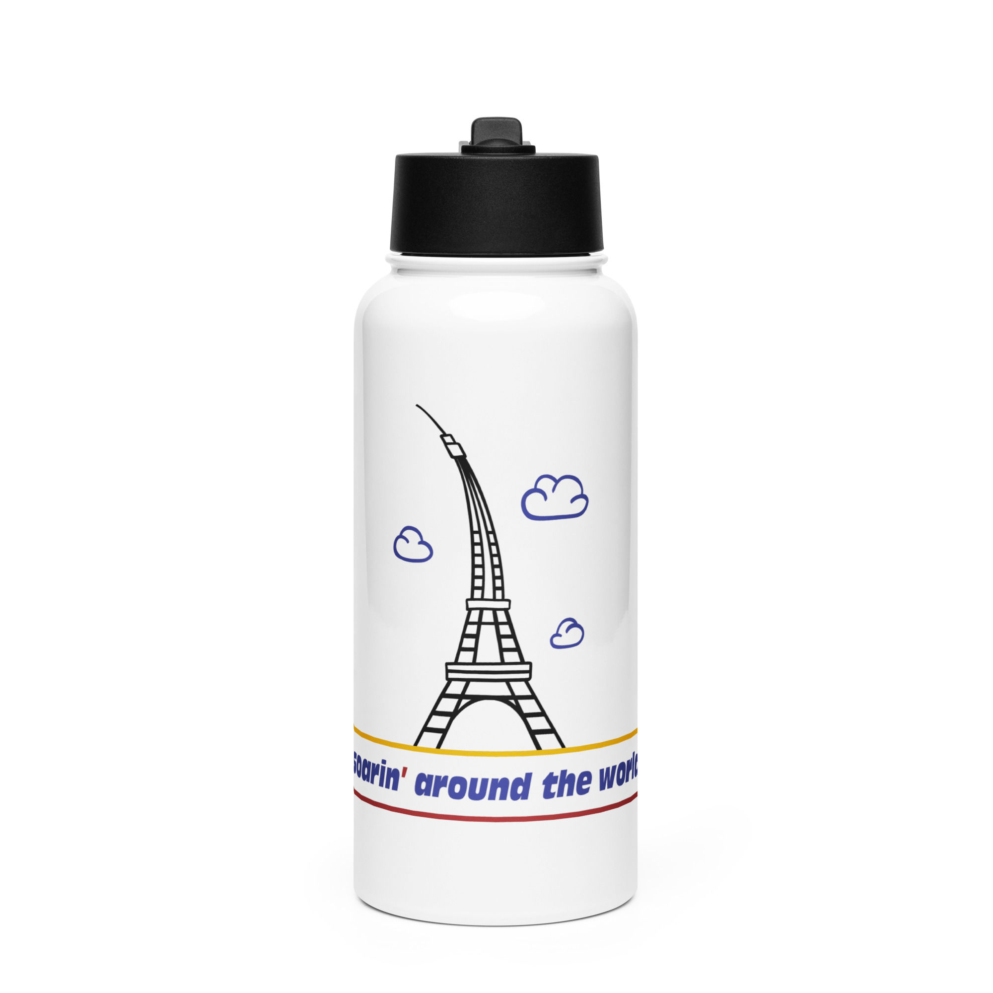Soarin’s Curvy Eiffel Tower Stainless steel water bottle