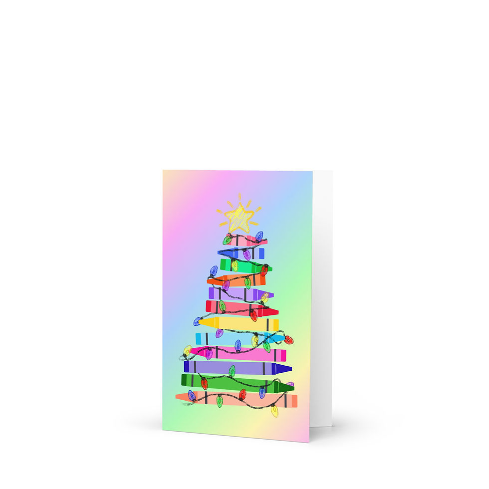 Thumbnail: Crayon Christmas Blank Greeting card