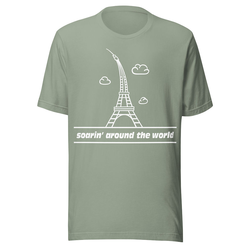 Thumbnail: Soarin’s Curvy Eiffel Tower Unisex T-shirt