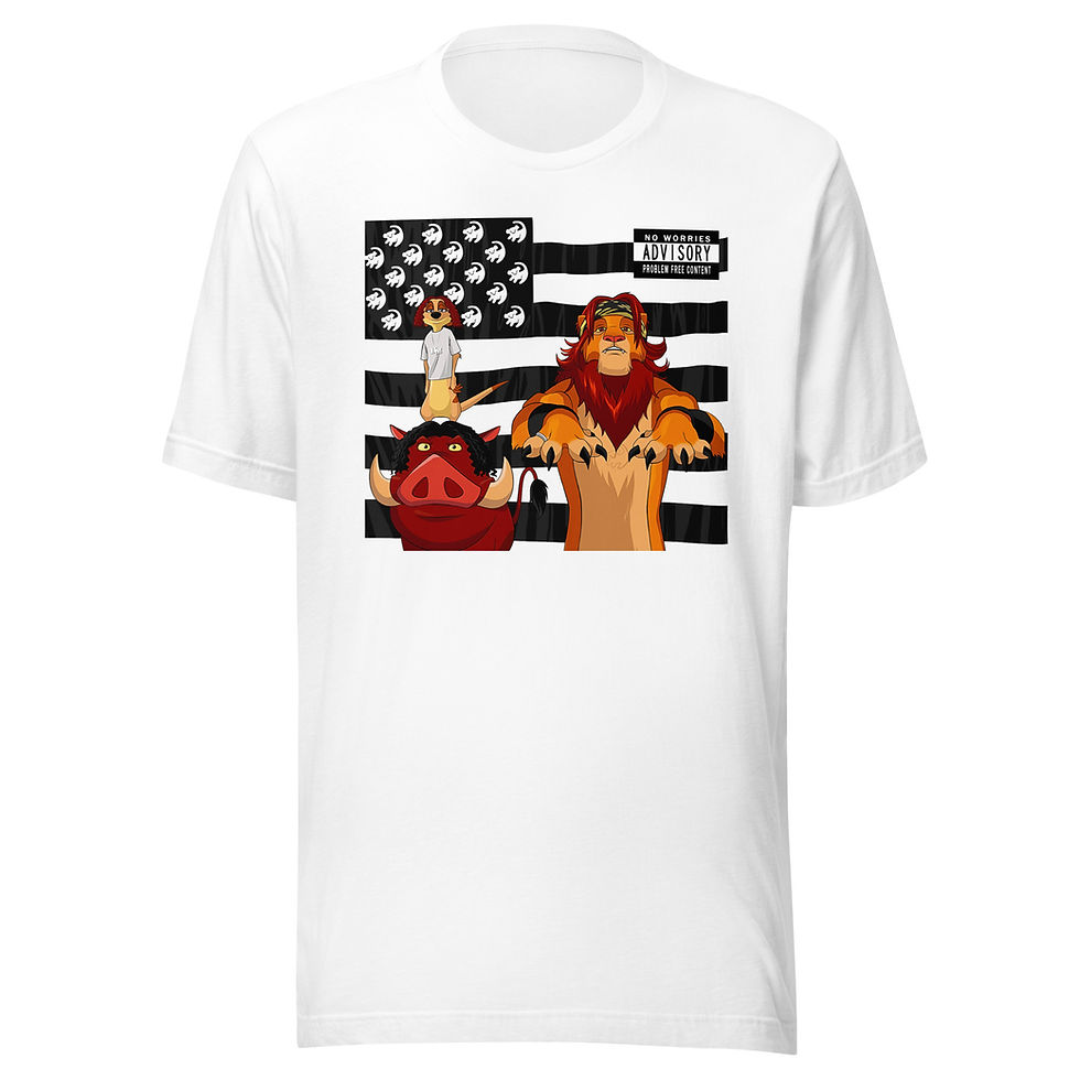 Thumbnail: Hakuna Makonia Unisex Hip Hop Lion Mashup T-shirt