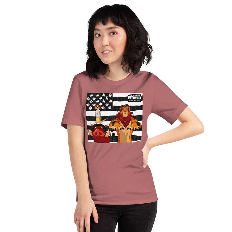 Thumbnail: Hakuna Makonia Unisex Hip Hop Lion Mashup T-shirt