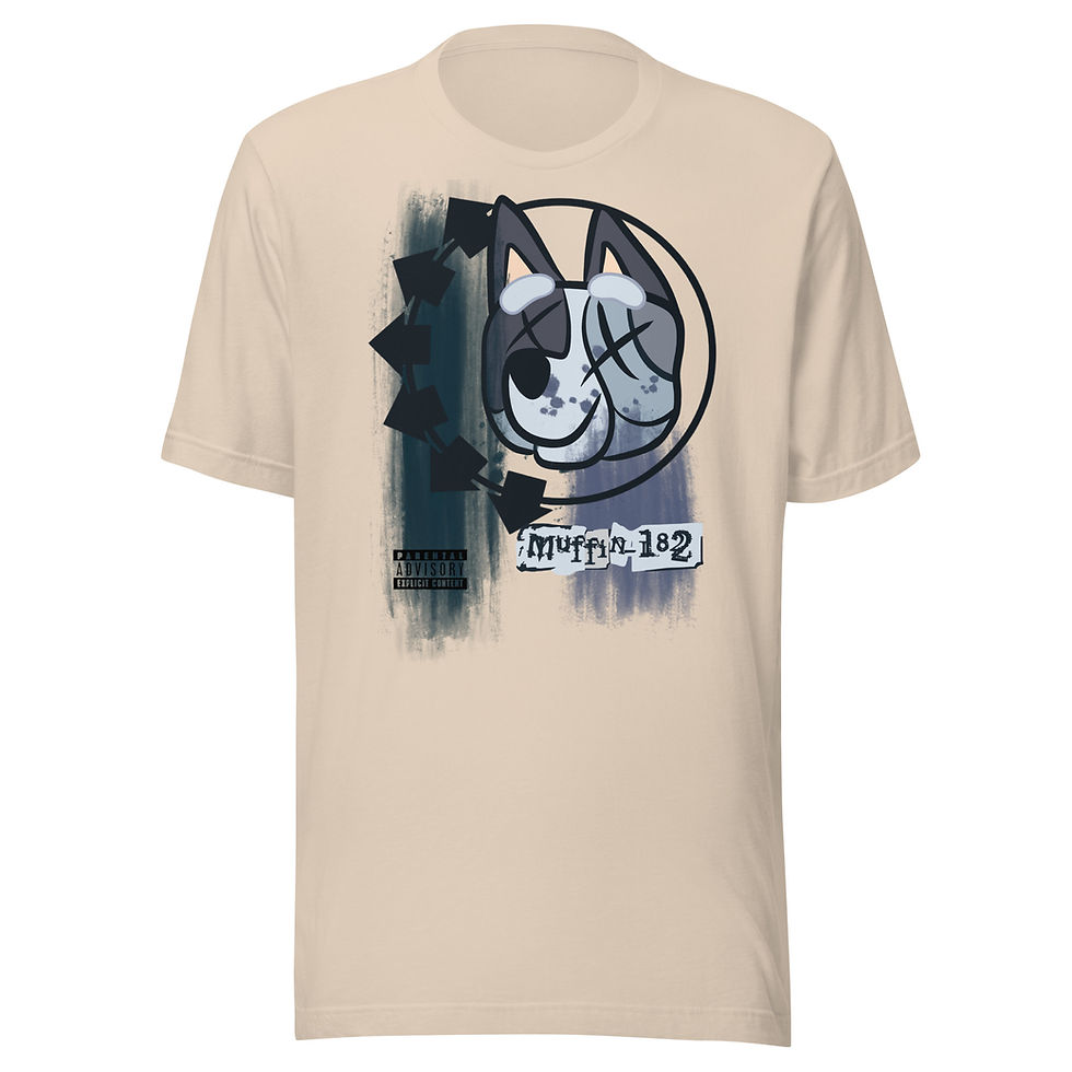 Thumbnail: Muffin-182 - Unisex Punk Rock Music Album Mashup T-shirt