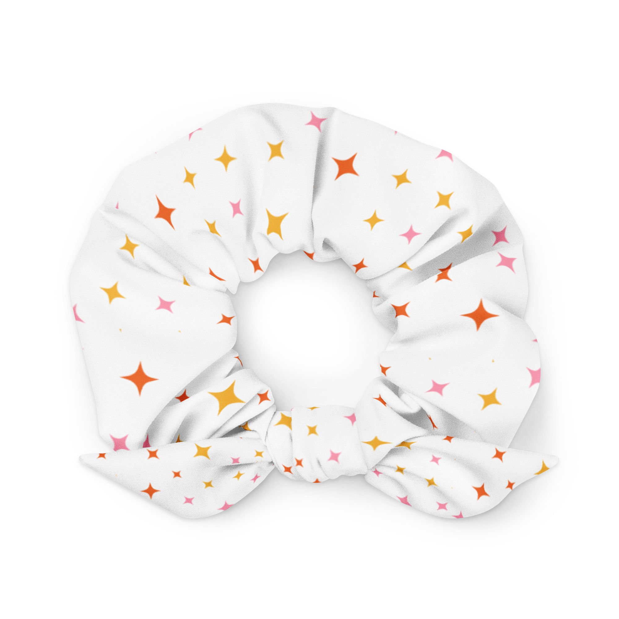 Retro Stars Recycled Scrunchie