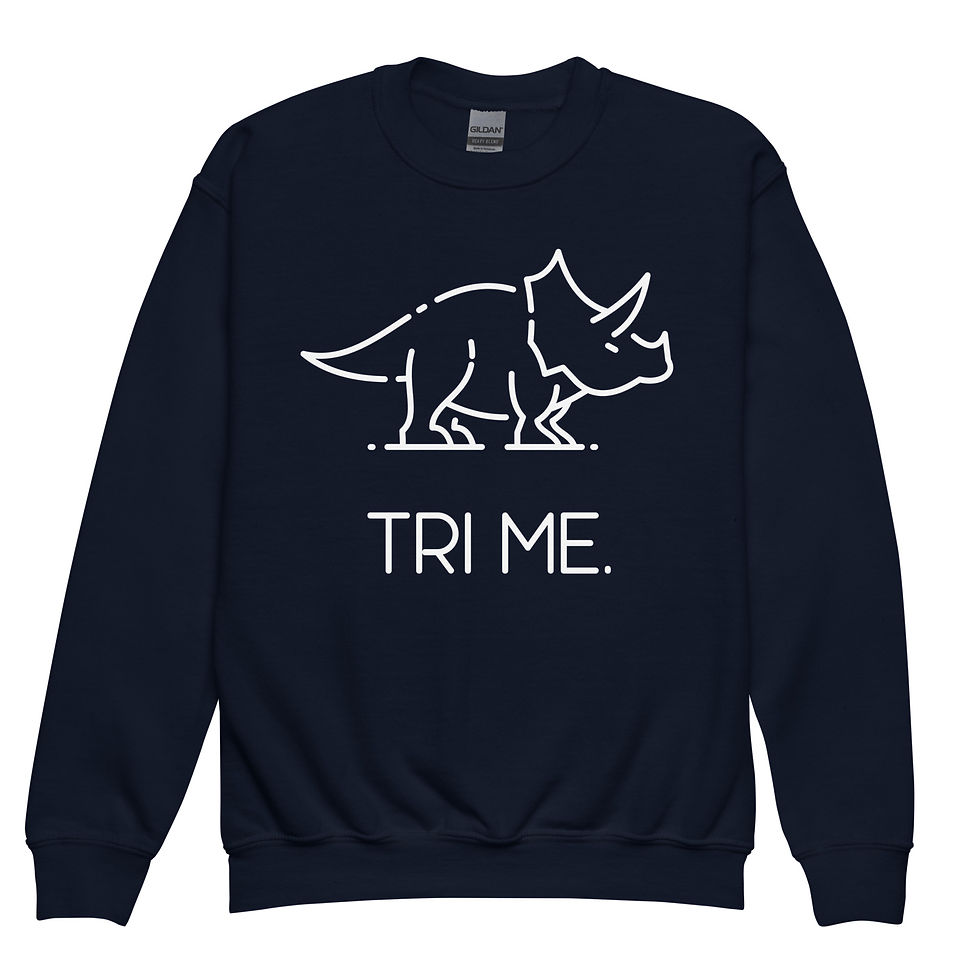 Thumbnail: Tri Me. Dinosaur Youth Crewneck Sweatshirt
