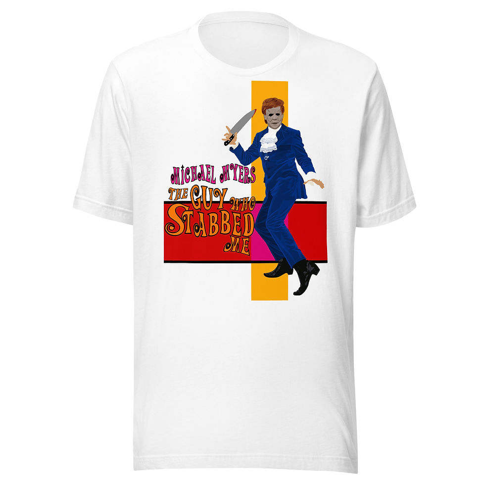 Thumbnail: Unisex funny retro spy and horror mashup shirt