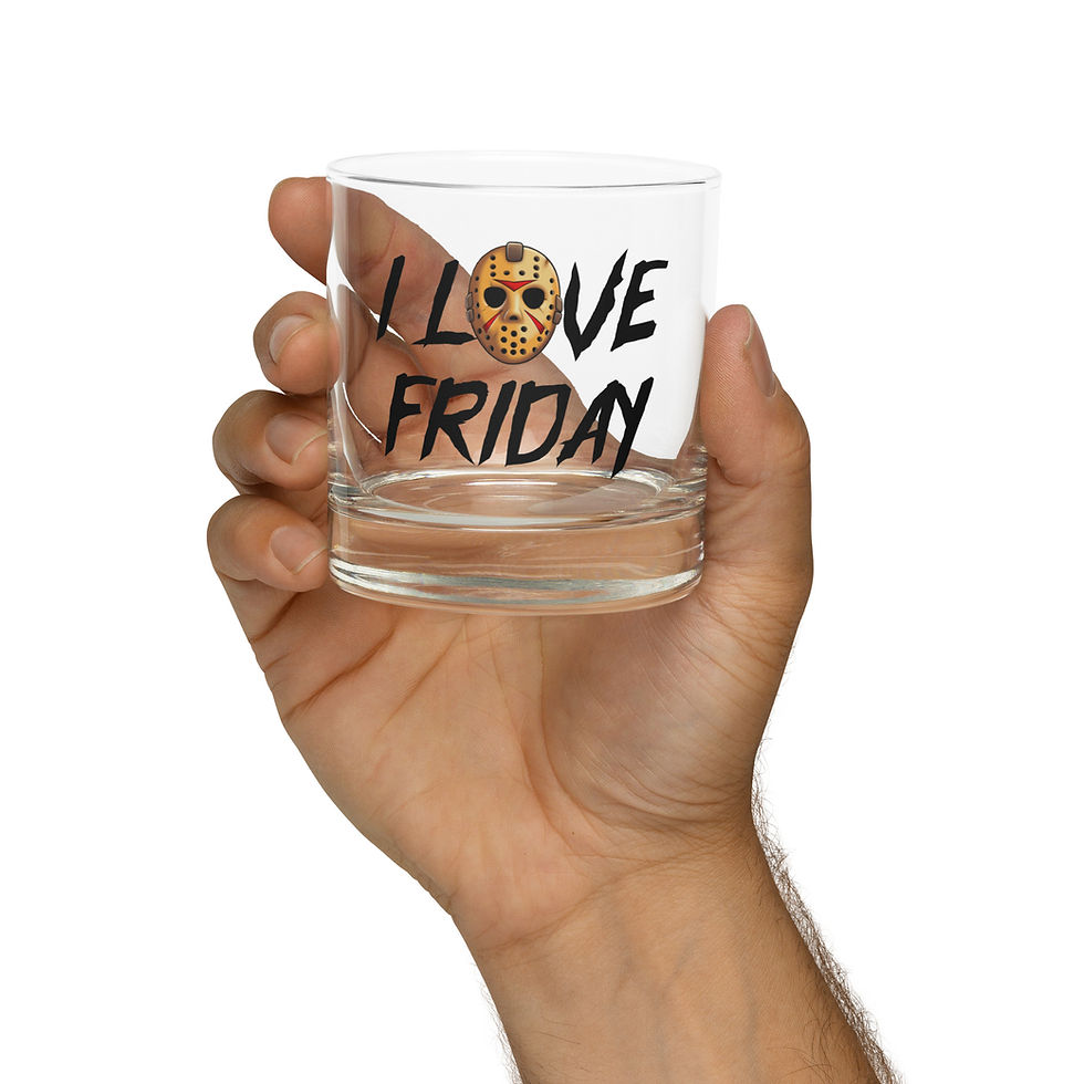 Thumbnail: I Love Friday The 13th Rocks glass