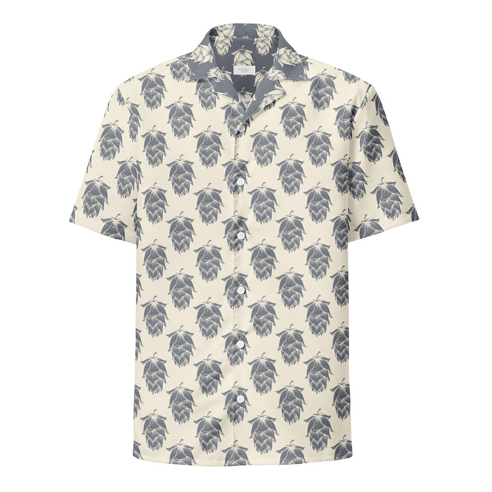 Gray Hops Unisex Button Shirt