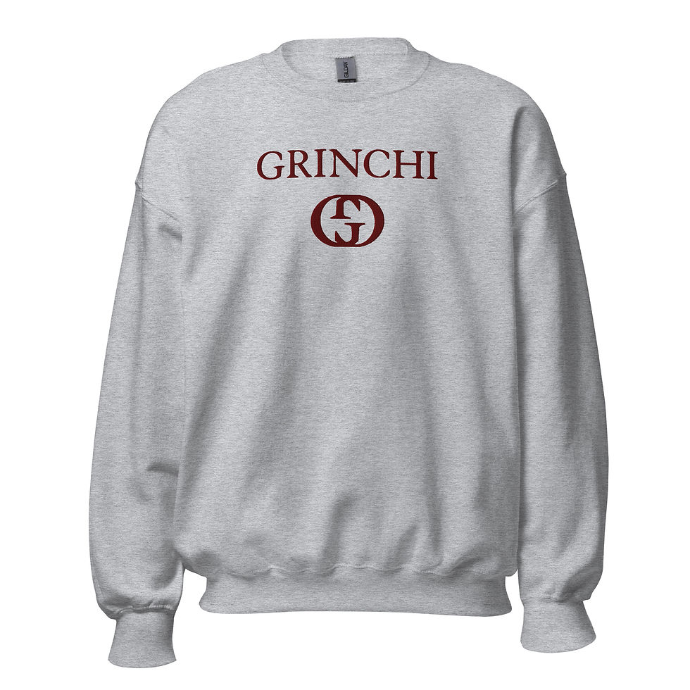 Thumbnail: Grinchi Embroidered Unisex Sweatshirt