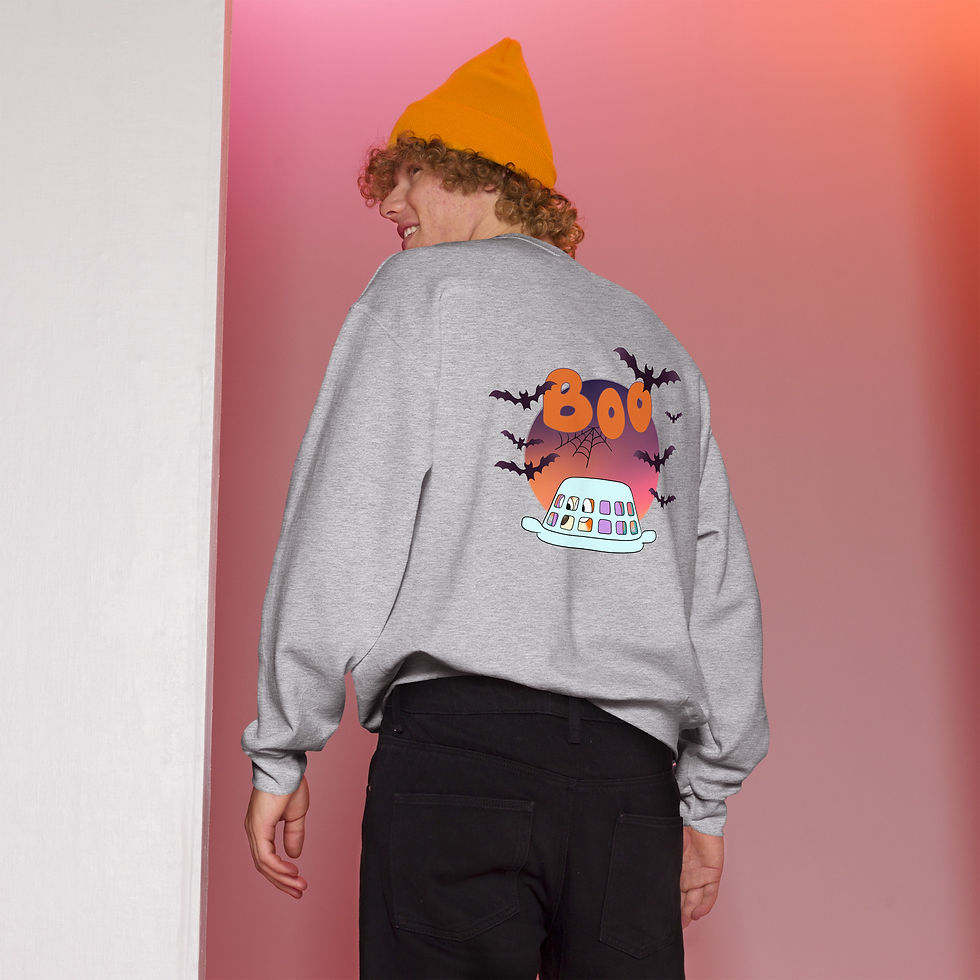Thumbnail: Ghost Basket Unisex Crewneck Sweatshirt