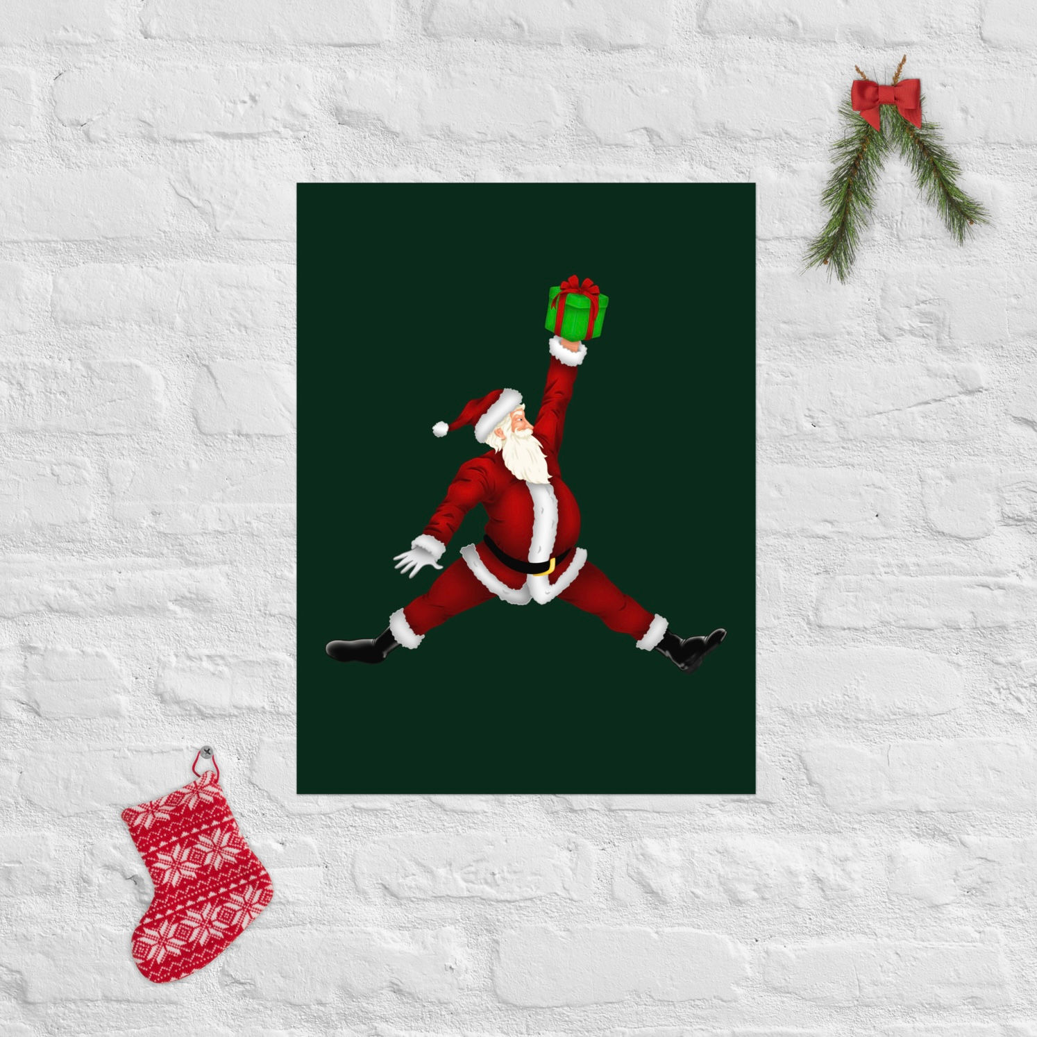 Air Santa Dunks Poster