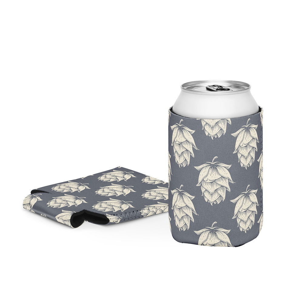 Gray Hops Can cooler