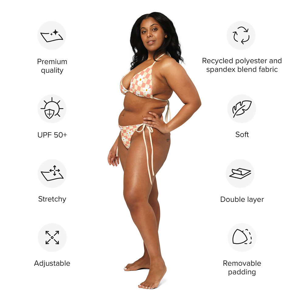 Thumbnail: Flower Power recycled string bikini