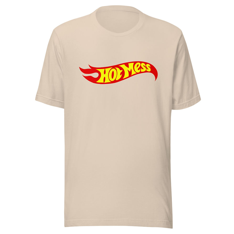 Thumbnail: Hot Mess Car Flame Unisex T-shirt