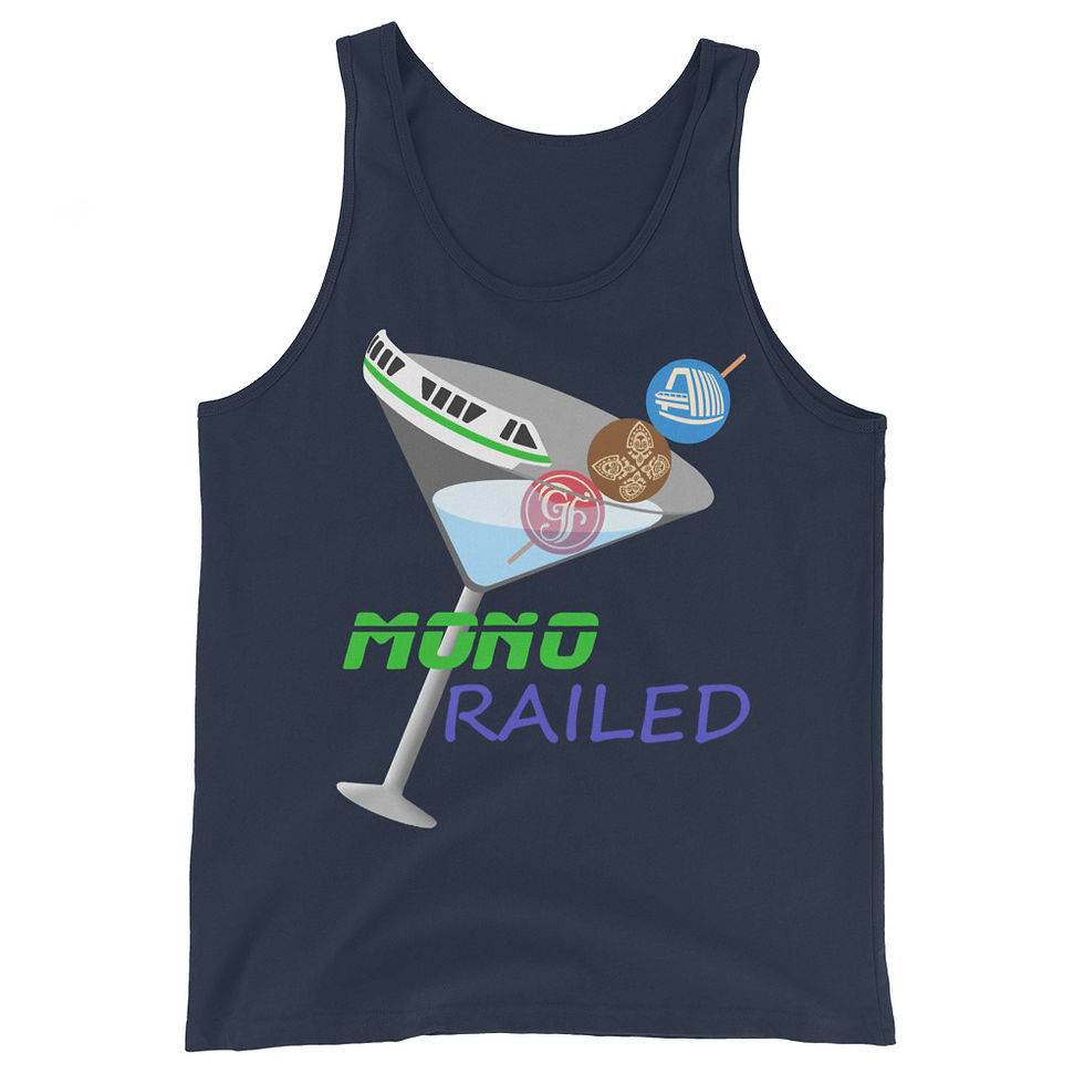 Thumbnail: Mono-Railed Disney Theme Park Bar Crawl Men's Tank Top